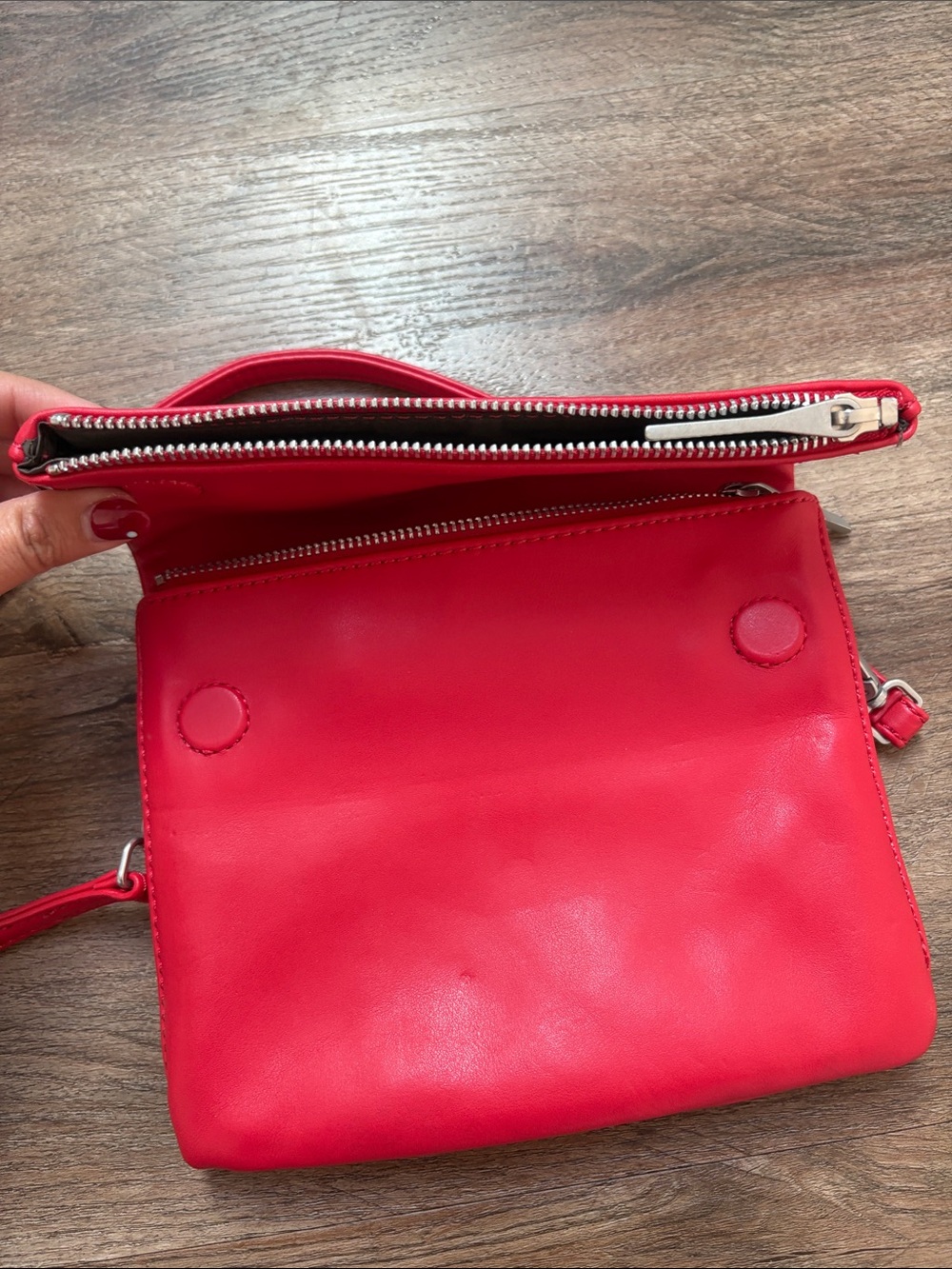 Matt & Nat Vibrant Red Vegan Leather Crossbody - Picture 4 of 5
